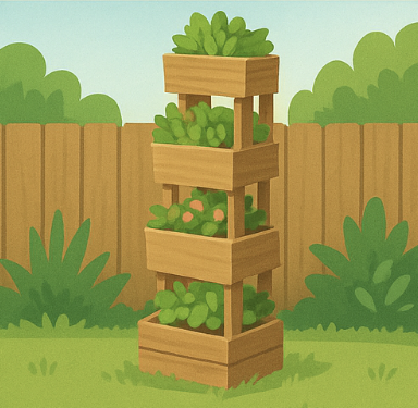 Vertikaler Pflanzenturm